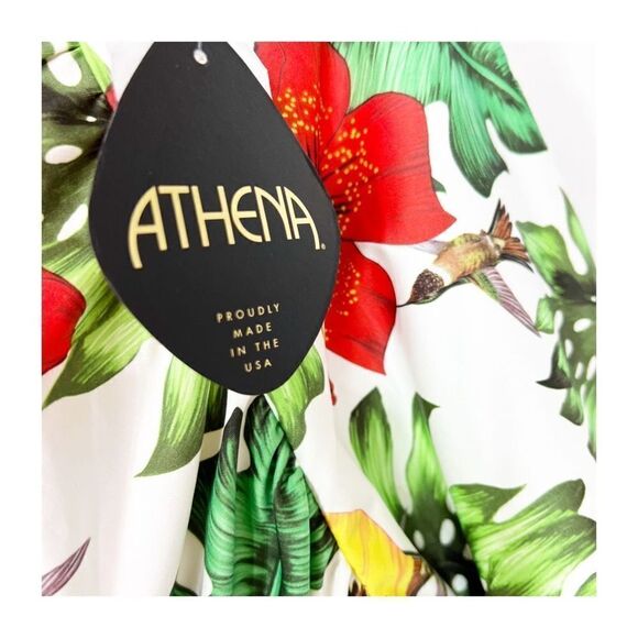 Athena Vibrant Floral Print Halter Tankini Swimwear Swimsuit Size 12 - Picture 6 of 8